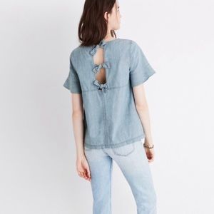 MADEWELL Chambray Tie-Back Top